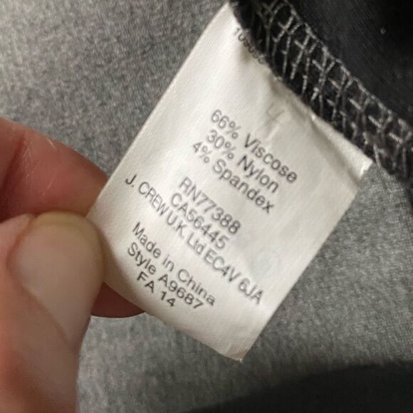 J. Crew Color Block Dress Gray Black Short Sleeve Womens Size 4 - Picture 8 of 8